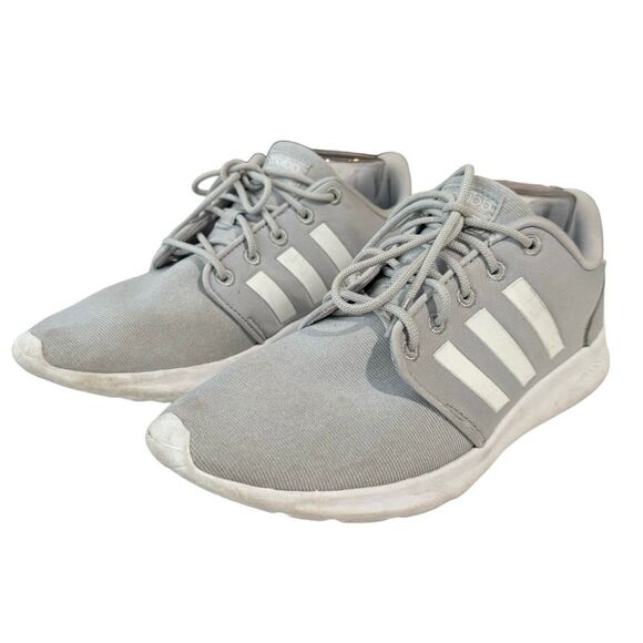 ADIDAS Women’s Gray White Cloudfoam Sneakers Size 9.5 - Picture 1 of 8